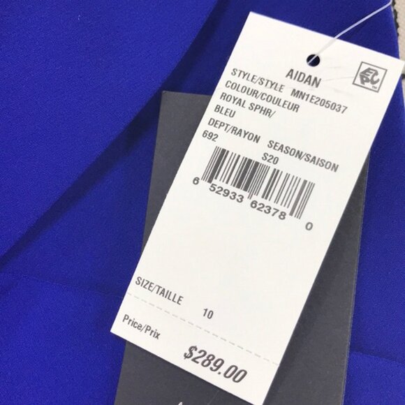 Aidan Mattox Women's Blue Strapless Crepe Jumpsuit - Picture 7 of 9